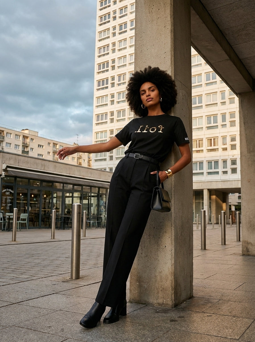 Foil Gold Mirror Reflection Tee