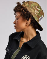 Camo Snapback Hat | Light Green